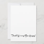 かわいいパンダの赤ちゃん服 招待状 (裏面)