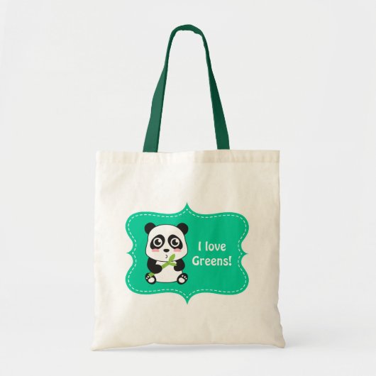 かわいいパンダの赤ちゃん トートバッグ (正面)