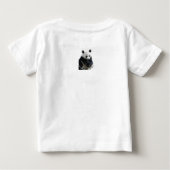 かわいいパンダの赤ちゃん ベビーTシャツ (裏面)