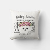 かわいいパンダの赤ちゃん 誕生記念のスロー枕 クッション (正面)