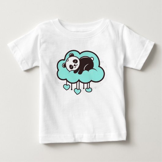 🐼 かわいいパンダの赤ちゃんTシャツギフト キッズアニマルTee ベビーTシャツ (正面)