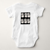 かわいいパンダの赤ちゃんTシャツ 👶😇 ベビーボディスーツ (裏面)