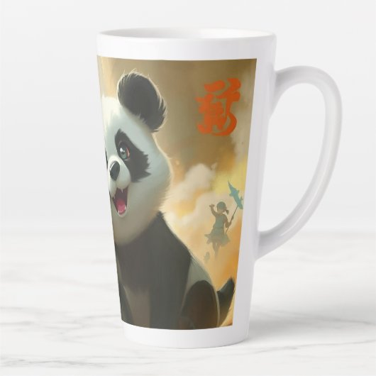 かわいいパンダの雰囲気 カフェラテマグ (右)