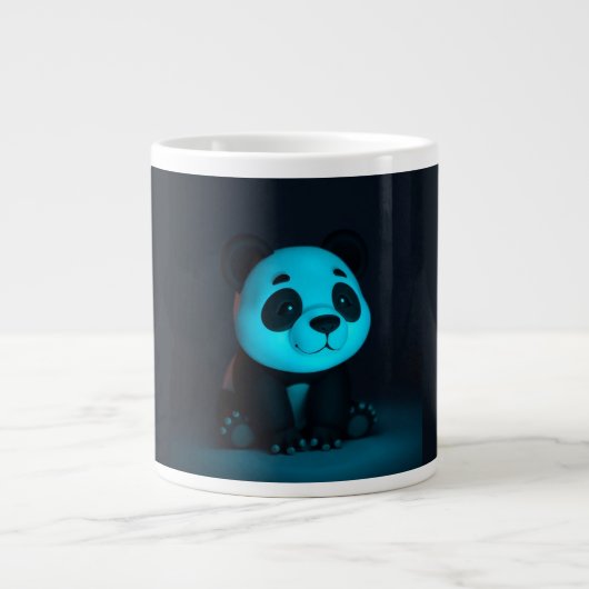 かわいいパンダの雰囲気 ジャンボコーヒーマグカップ (正面)