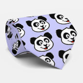 かわいいパンダの顔 ネクタイ (ロール)
