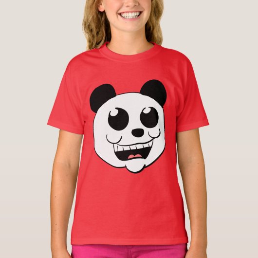 かわいいパンダの顔 Tシャツ (正面)