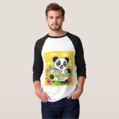 かわいいパンダの「Have A Pandastic Day」 Tシャツ (正面フル)