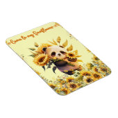 かわいいパンダひまわり持ち柔軟なマグネット マグネット (右側)