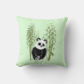 かわいいパンダを竹に クッション (正面)