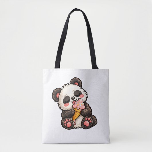 かわいいパンダアイスクリーム トートバッグ (正面)