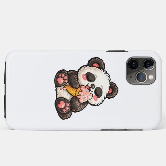 かわいいパンダアイスクリーム Case-Mate iPhoneケース (裏面(横))