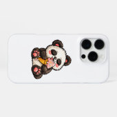 かわいいパンダアイスクリーム iPhoneケース (裏面横)