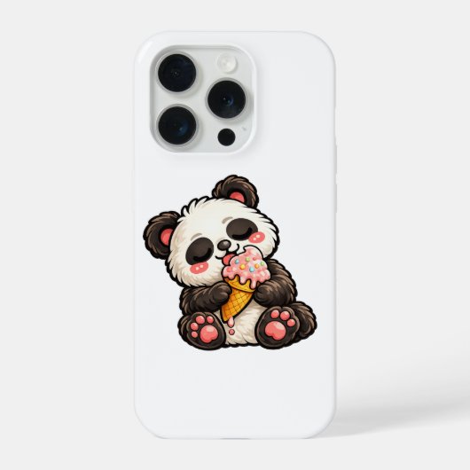 かわいいパンダアイスクリーム iPhoneケース (裏面)