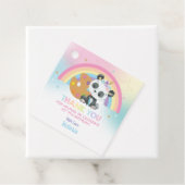 かわいいパンダアート絵を描パーティー誕生日ありがとう フェイバータグ (インサイチュ)