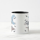 かわいいパンダウィッチこうもりハロウィンマグに囲まれ マグカップ (中央)