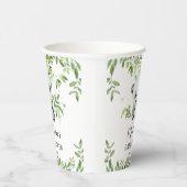 かわいいパンダクマかわいいカブ竹の緑の赤ちゃんシャワー 紙コップ (右)