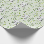 かわいいパンダクマかわいい赤ちゃん緑の竹緑 ラッピングペーパー (角)