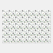 かわいいパンダクマ動物の竹林サンシャイン ラッピングペーパーシート (正面3)