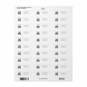 かわいいパンダクマ復活祭の水の色フローラ ラベル (フルシート)