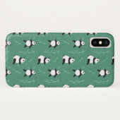 かわいいパンダクマ竹柄 Case-Mate iPhoneケース (裏面(横))