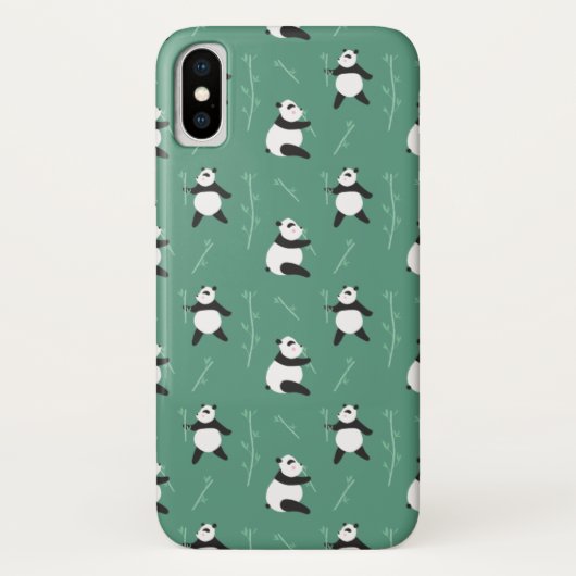 かわいいパンダクマ竹柄 Case-Mate iPhoneケース (裏面)
