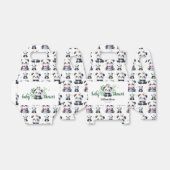 かわいいパンダクマ赤ちゃんシャワー緑 フェイバーボックス (折り畳みなし)