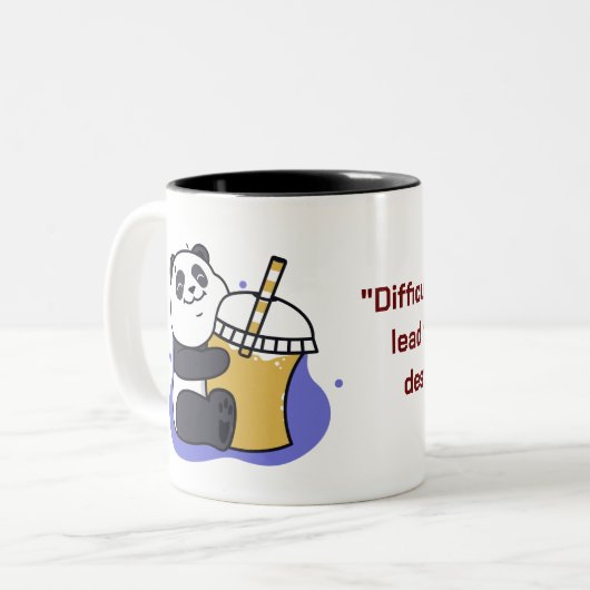 かわいいパンダコーヒーマグ ツートーンマグカップ (正面左)