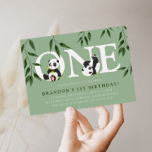 かわいいパンダニュートラル1歳のパーティー