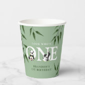 かわいいパンダニュートラル1歳のパーティー 紙コップ (正面)