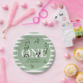 かわいいパンダニュートラル1歳の誕生日パーティー'ONE' ペーパープレート (パーティー)