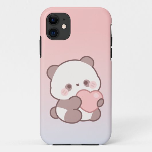 かわいいパンダハートiPhone 11 カバー (裏面)