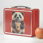 かわいいパンダバブルティー絶縁弁当箱子供へ メタルランチボックス (インサイチュ)