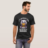 かわいいパンダバーガーは常食べ物に時間だ Tシャツ (正面フル)