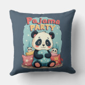 かわいいパンダパジャマパーティーコージースリーポバーエステティック クッション (裏面)