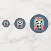 かわいいパンダパジャマパーティーコージースリーポバーエステティック コンフェッティ (正面)