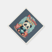 かわいいパンダパジャマパーティーコージースリーポバーエステティック スタンダードカクテルナプキン (角)