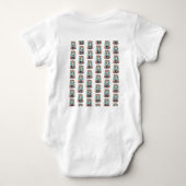 かわいいパンダパジャマパーティーコージースリーポバーエステティック ベビーボディスーツ (裏面)