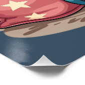 かわいいパンダパジャマパーティーコージースリーポバーエステティック ポスター (コーナー)