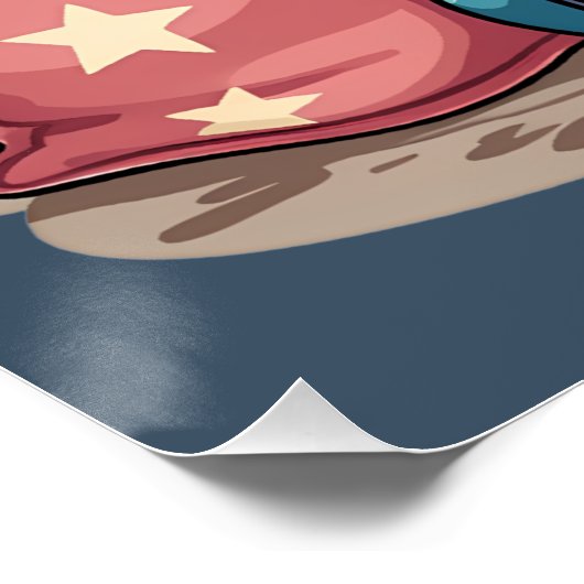 かわいいパンダパジャマパーティーコージースリーポバーエステティック ポスター (コーナー)