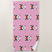 かわいいパンダビーチタオル子供用 ビーチタオル (正面)