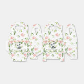 かわいいパンダピンクフローラ竹ベビーシャワー誕生日 フェイバーボックス (折り畳みなし)