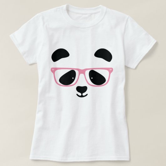 かわいいパンダピンク Tシャツ (デザイン正面)