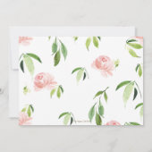 かわいいパンダフローラグリーン第1期誕生日ガール写真 招待状 (裏面)