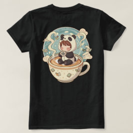 かわいいパンダブリュウ女性用コットンTシャツ Tシャツ