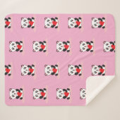 かわいいパンダプラッシュ子供用毛布 シェルパブランケット (正面(横))