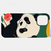 かわいいパンダプリント iPhoneケース (裏面横)