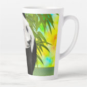 かわいいパンダベアかわいい動物愛好家完璧なギフト カフェラテマグ (右)