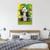 かわいいパンダベアかわいい動物愛好家完璧なギフト キャンバスプリント (インサイチュ (寝室))