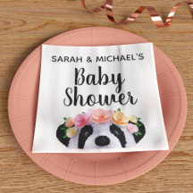 かわいいパンダベアーガールベビーシャワー紙ナプキンス