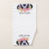 かわいいパンダベアーガール名前をカスタムするバスタオルセット バスタオルセット (ハンドタオル)